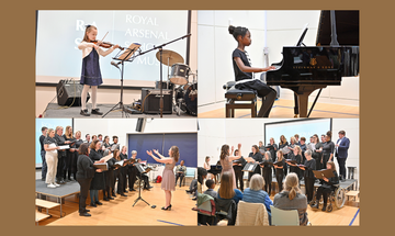 Musicians and a choir from Royal Arsenal School of Music performing at their Spring Concert.