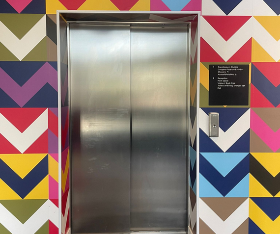 One of the lifts at Woolwich Works