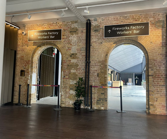 Archways in to the Workers' Bar and Fireworks Factory at Woolwich Works